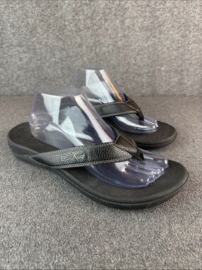 ERGOfoot Orthotic with Arch Support PU Thong Sandals Unisex M11|W12 NWOT